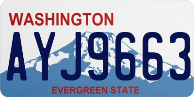 WA license plate AYJ9663