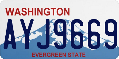 WA license plate AYJ9669