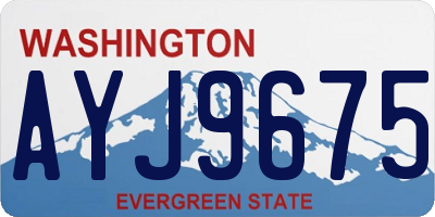 WA license plate AYJ9675
