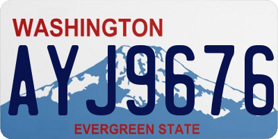 WA license plate AYJ9676