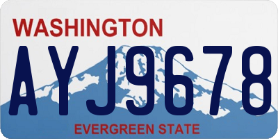 WA license plate AYJ9678