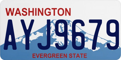 WA license plate AYJ9679