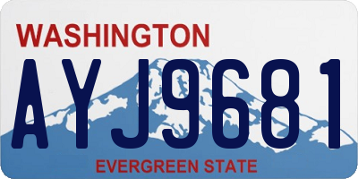 WA license plate AYJ9681