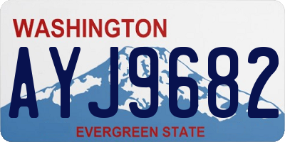 WA license plate AYJ9682