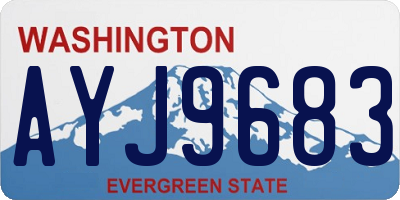 WA license plate AYJ9683