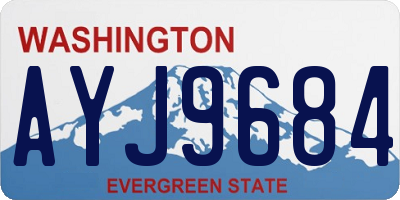 WA license plate AYJ9684