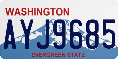 WA license plate AYJ9685