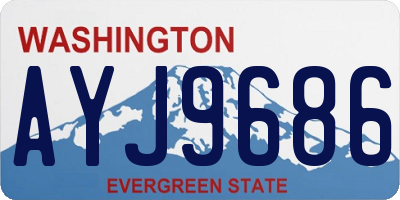 WA license plate AYJ9686