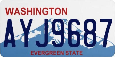 WA license plate AYJ9687