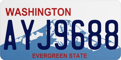 WA license plate AYJ9688