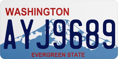WA license plate AYJ9689