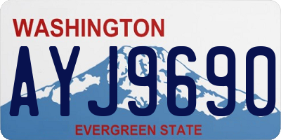 WA license plate AYJ9690