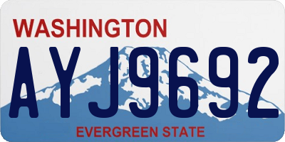 WA license plate AYJ9692