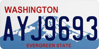 WA license plate AYJ9693