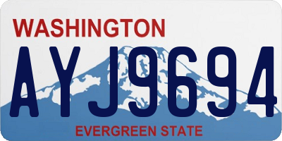 WA license plate AYJ9694