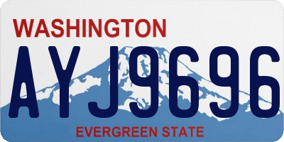 WA license plate AYJ9696