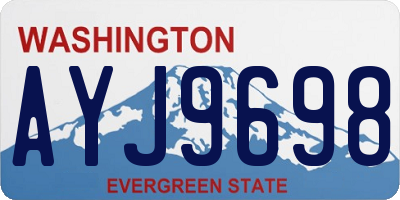 WA license plate AYJ9698