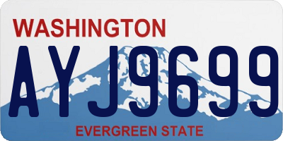 WA license plate AYJ9699