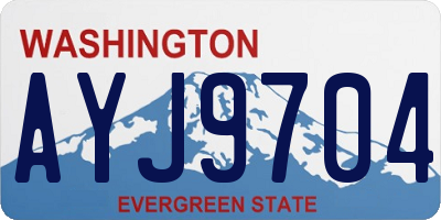 WA license plate AYJ9704