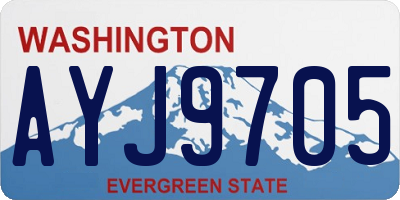 WA license plate AYJ9705
