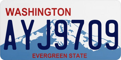 WA license plate AYJ9709
