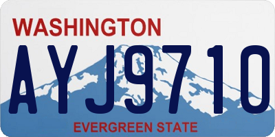 WA license plate AYJ9710