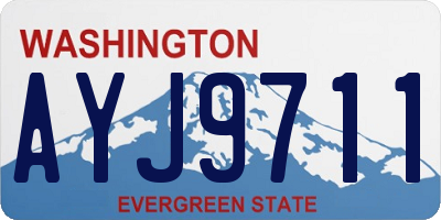 WA license plate AYJ9711