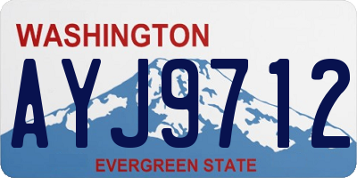 WA license plate AYJ9712