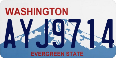 WA license plate AYJ9714