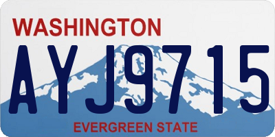 WA license plate AYJ9715