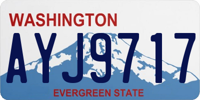 WA license plate AYJ9717