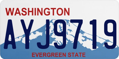 WA license plate AYJ9719