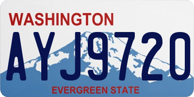 WA license plate AYJ9720
