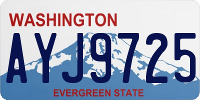 WA license plate AYJ9725