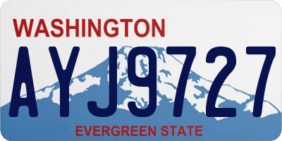 WA license plate AYJ9727
