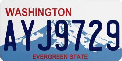 WA license plate AYJ9729
