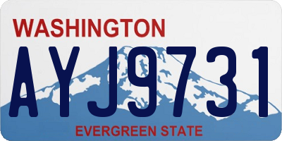 WA license plate AYJ9731