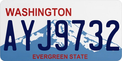 WA license plate AYJ9732