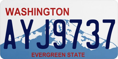 WA license plate AYJ9737