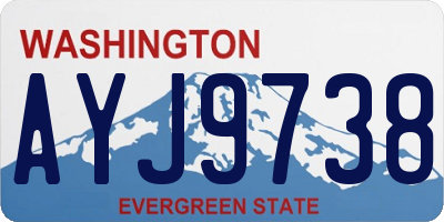 WA license plate AYJ9738