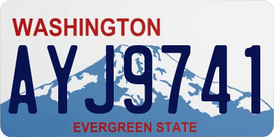 WA license plate AYJ9741