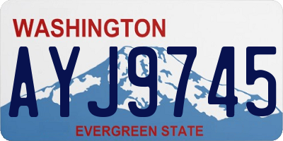 WA license plate AYJ9745