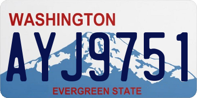 WA license plate AYJ9751
