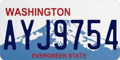 WA license plate AYJ9754