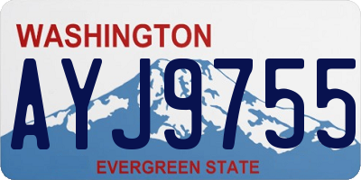 WA license plate AYJ9755