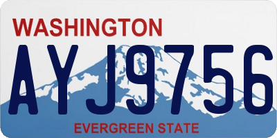 WA license plate AYJ9756