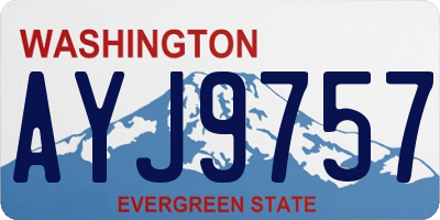 WA license plate AYJ9757