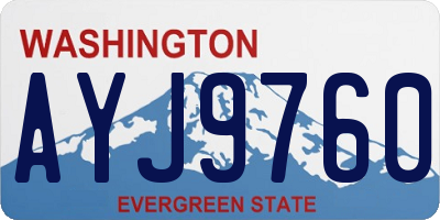 WA license plate AYJ9760