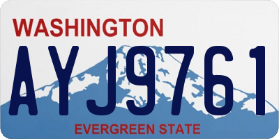 WA license plate AYJ9761