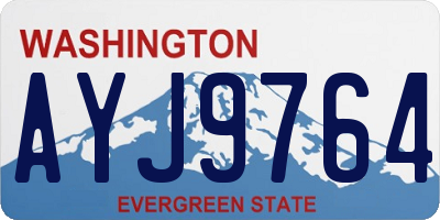 WA license plate AYJ9764